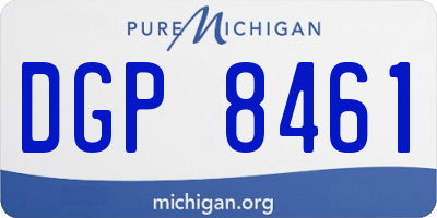MI license plate DGP8461
