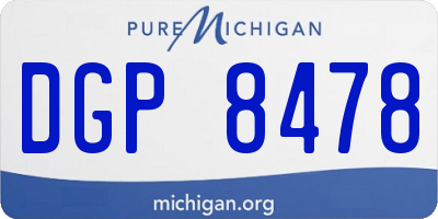 MI license plate DGP8478