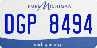MI license plate DGP8494