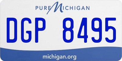 MI license plate DGP8495