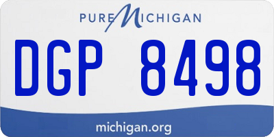 MI license plate DGP8498
