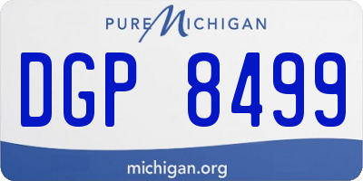 MI license plate DGP8499
