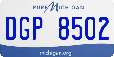 MI license plate DGP8502