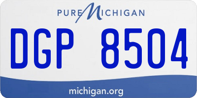 MI license plate DGP8504