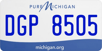 MI license plate DGP8505