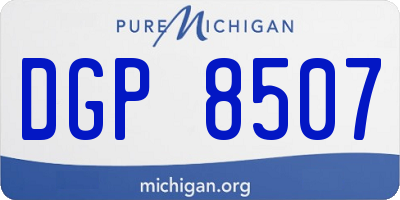 MI license plate DGP8507