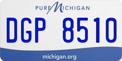 MI license plate DGP8510
