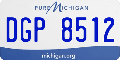 MI license plate DGP8512