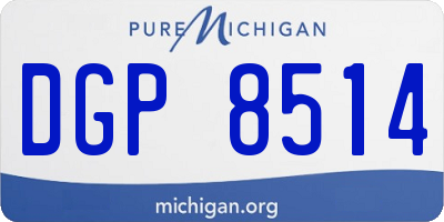 MI license plate DGP8514