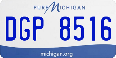 MI license plate DGP8516