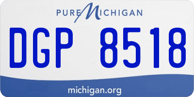 MI license plate DGP8518