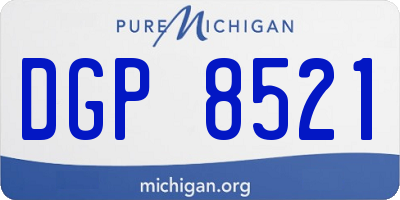 MI license plate DGP8521