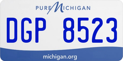 MI license plate DGP8523