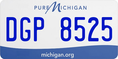 MI license plate DGP8525