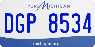 MI license plate DGP8534