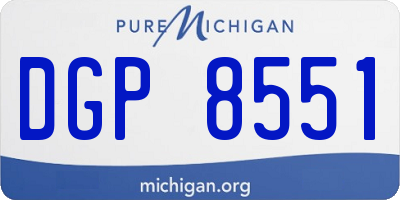 MI license plate DGP8551