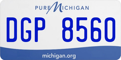 MI license plate DGP8560