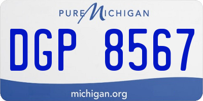MI license plate DGP8567