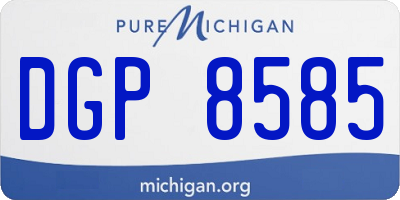 MI license plate DGP8585