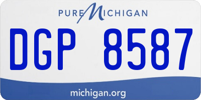 MI license plate DGP8587