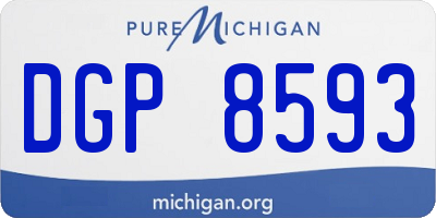 MI license plate DGP8593