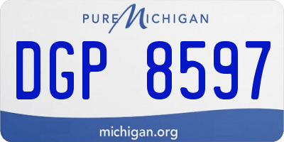 MI license plate DGP8597
