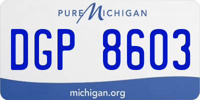 MI license plate DGP8603