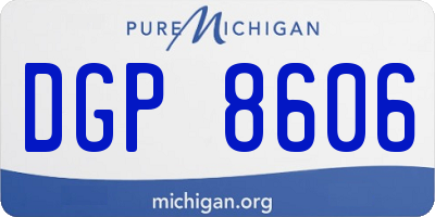 MI license plate DGP8606