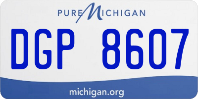 MI license plate DGP8607