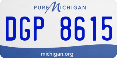 MI license plate DGP8615