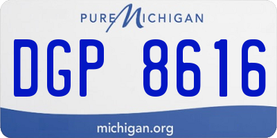 MI license plate DGP8616