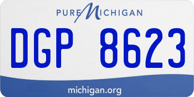 MI license plate DGP8623