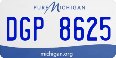 MI license plate DGP8625