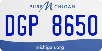 MI license plate DGP8650