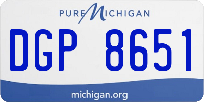 MI license plate DGP8651
