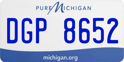 MI license plate DGP8652