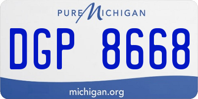 MI license plate DGP8668