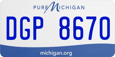MI license plate DGP8670