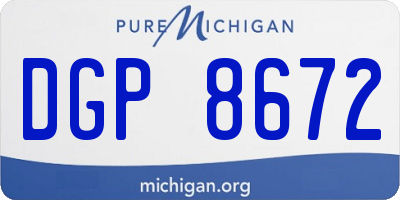 MI license plate DGP8672