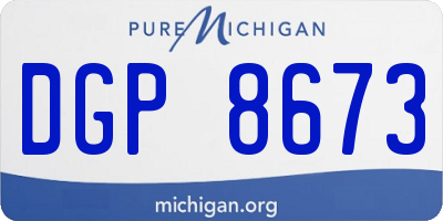 MI license plate DGP8673