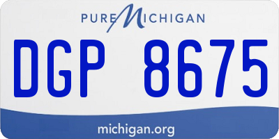 MI license plate DGP8675