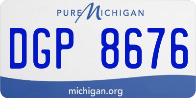 MI license plate DGP8676