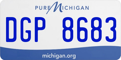 MI license plate DGP8683