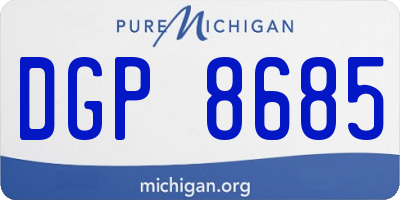 MI license plate DGP8685