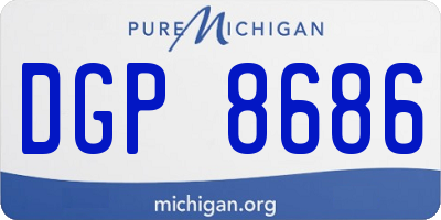 MI license plate DGP8686