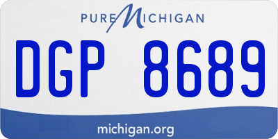 MI license plate DGP8689