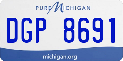 MI license plate DGP8691