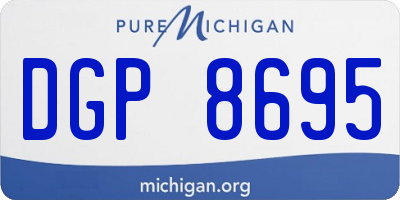 MI license plate DGP8695