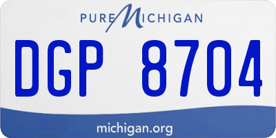 MI license plate DGP8704