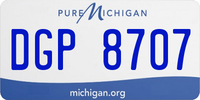 MI license plate DGP8707